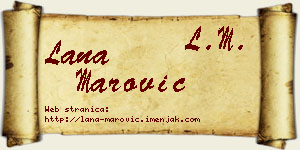 Lana Marović vizit kartica